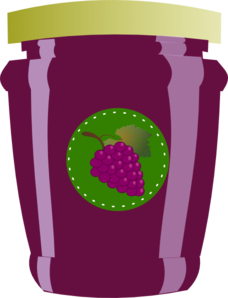 Grape Jar With Label Clip Art